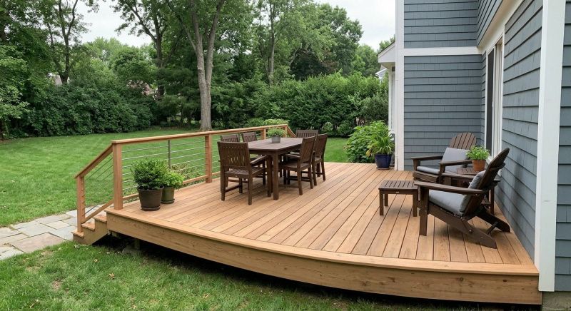 Ground Level Deck Construction in Boston, MA